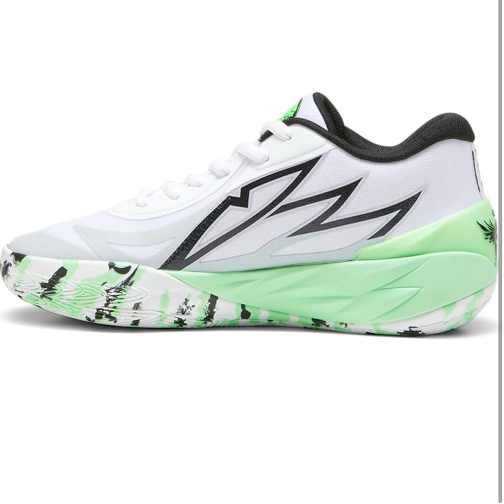 Puma White and Mint Green Sneakers - Picture 2 of 10